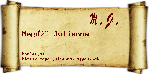 Megó Julianna névjegykártya